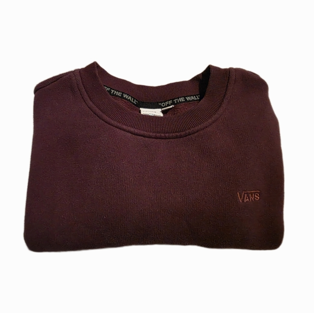 Vans Woman's Dark Maroon Crewneck ComfyCush Sweater